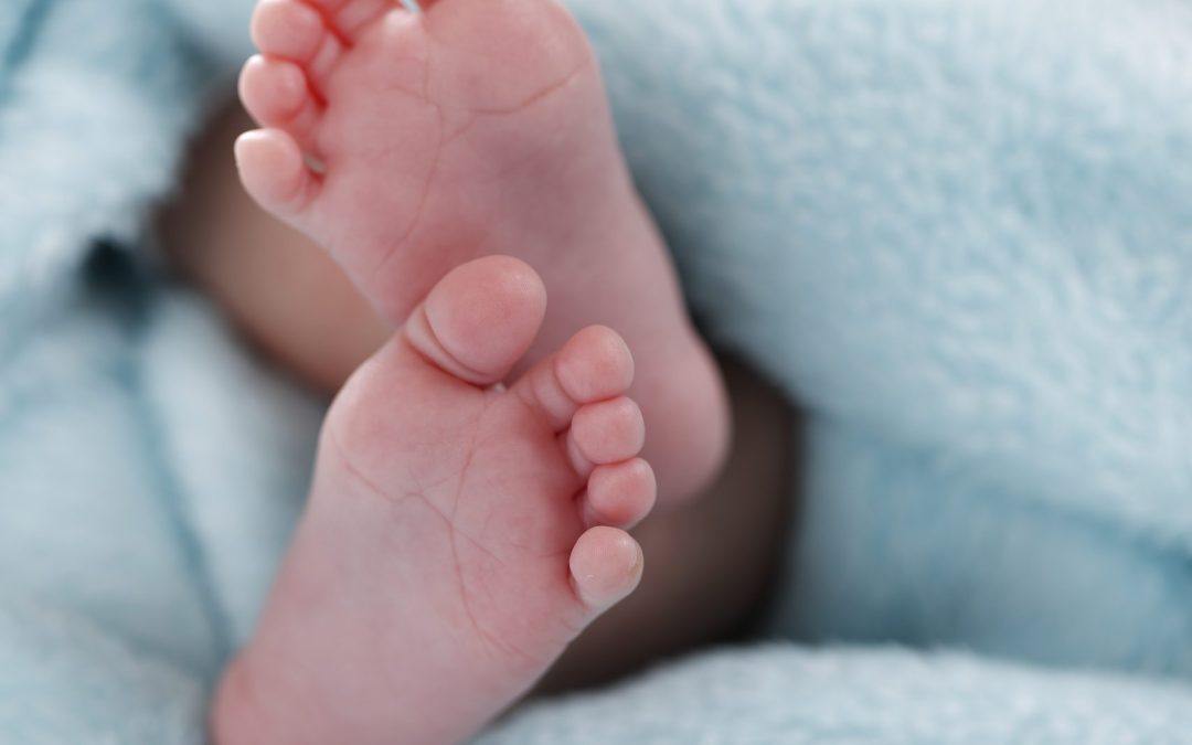 Photo of newborn baby feet